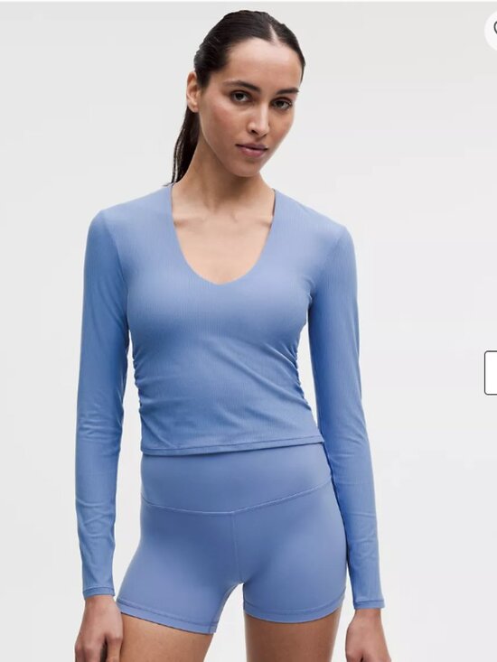 lululemon athletica Tops - Lululemon All It Takes Ribbed Nulu V-Neck Long-Sleeve Shirt *B-D Cups size 8
